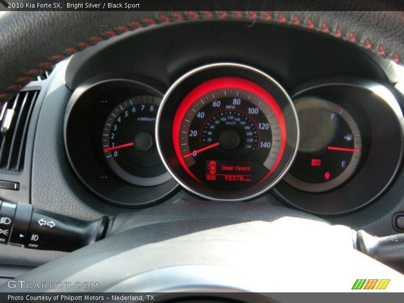 Bright Silver / Black Sport 2010 Kia Forte SX