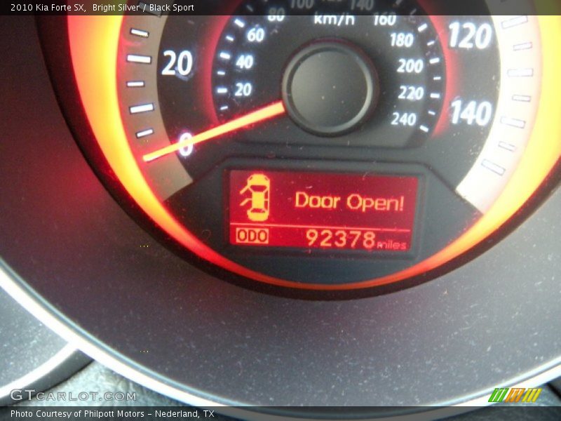 Bright Silver / Black Sport 2010 Kia Forte SX