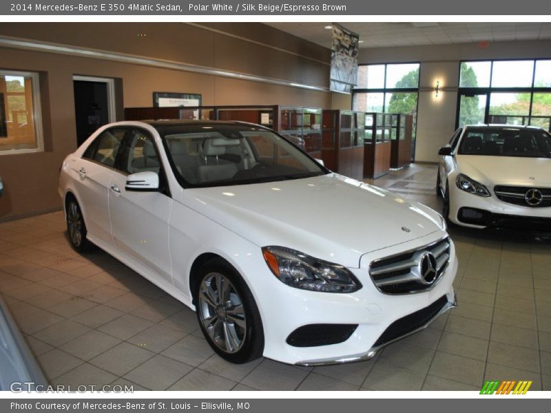 Polar White / Silk Beige/Espresso Brown 2014 Mercedes-Benz E 350 4Matic Sedan