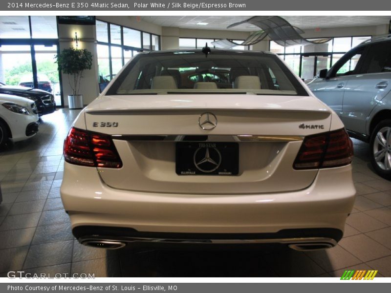 Polar White / Silk Beige/Espresso Brown 2014 Mercedes-Benz E 350 4Matic Sedan