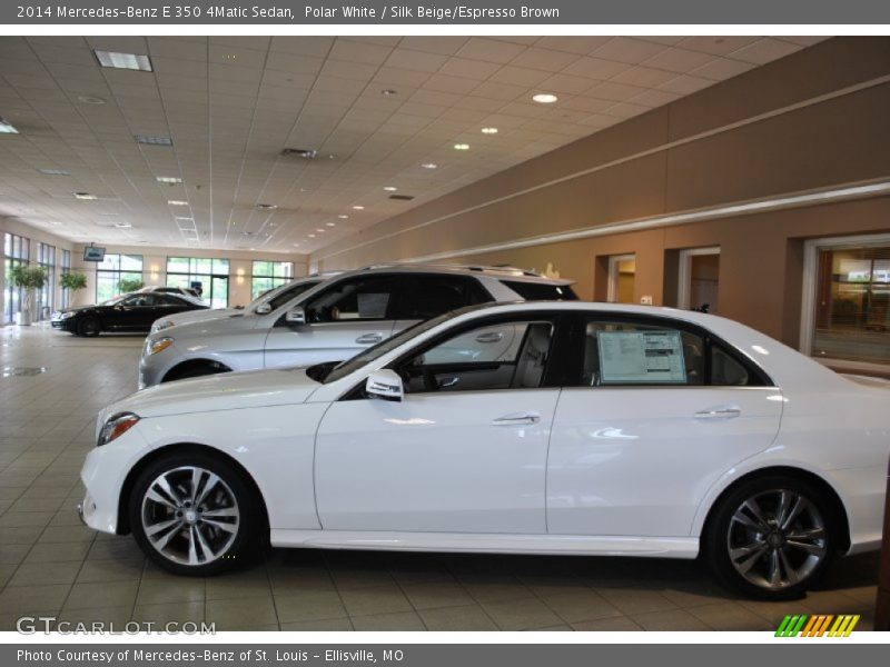 Polar White / Silk Beige/Espresso Brown 2014 Mercedes-Benz E 350 4Matic Sedan