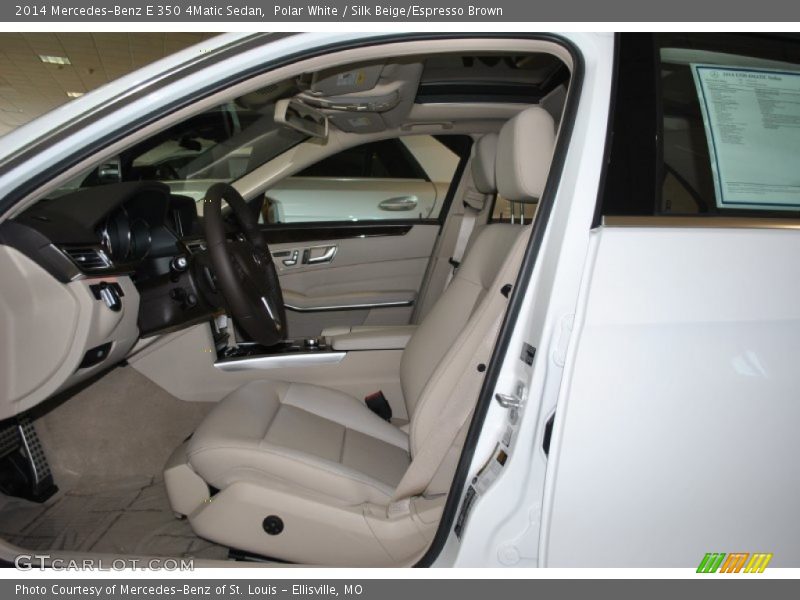 Polar White / Silk Beige/Espresso Brown 2014 Mercedes-Benz E 350 4Matic Sedan