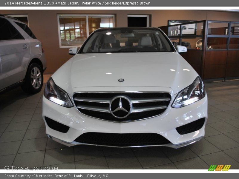 Polar White / Silk Beige/Espresso Brown 2014 Mercedes-Benz E 350 4Matic Sedan