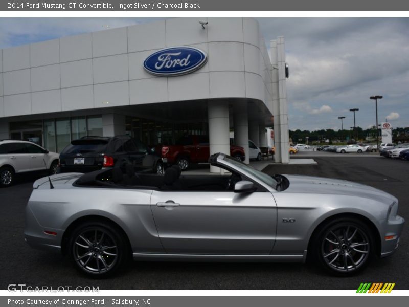Ingot Silver / Charcoal Black 2014 Ford Mustang GT Convertible