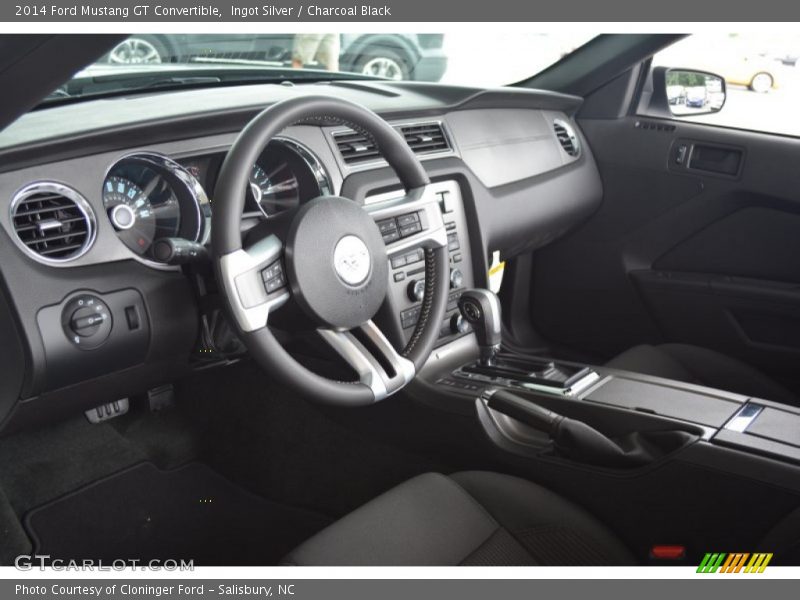 Ingot Silver / Charcoal Black 2014 Ford Mustang GT Convertible