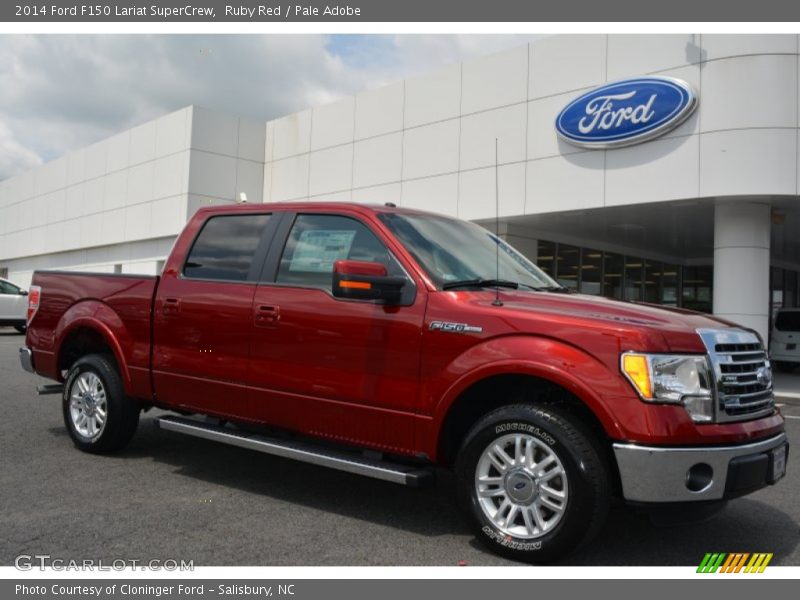 Ruby Red / Pale Adobe 2014 Ford F150 Lariat SuperCrew