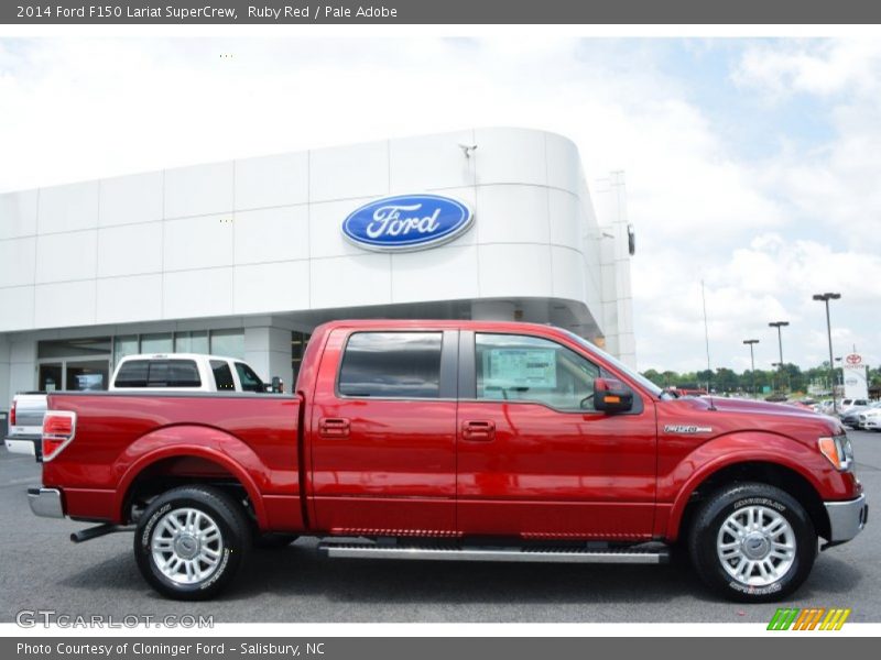 Ruby Red / Pale Adobe 2014 Ford F150 Lariat SuperCrew