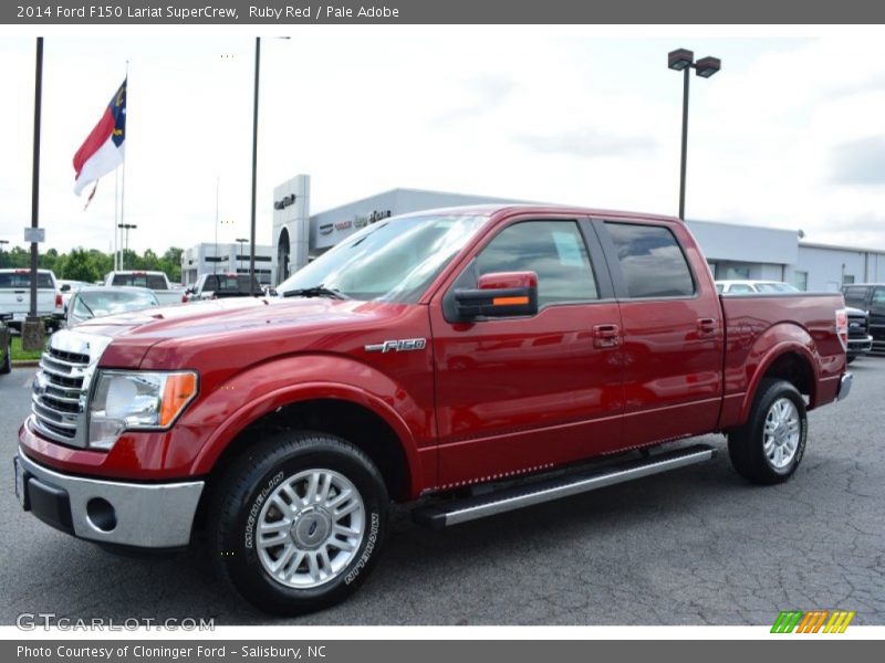 Ruby Red / Pale Adobe 2014 Ford F150 Lariat SuperCrew