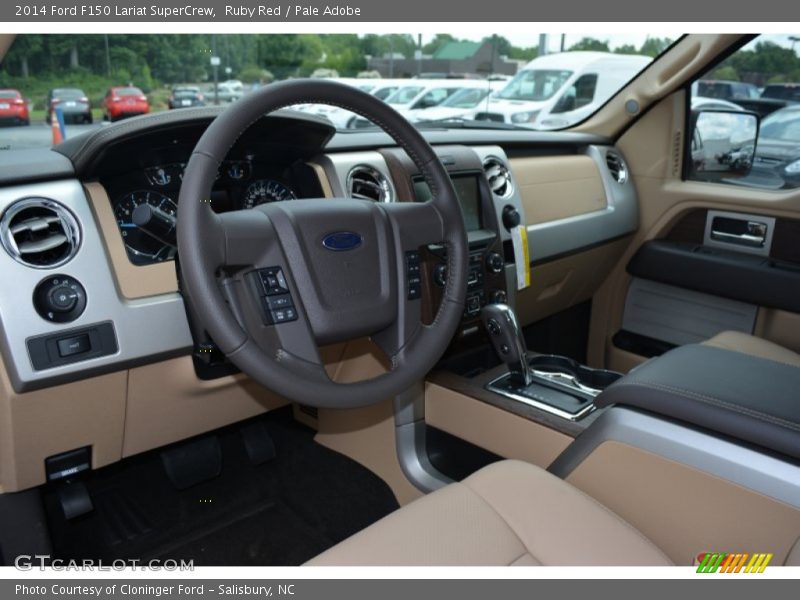 Ruby Red / Pale Adobe 2014 Ford F150 Lariat SuperCrew
