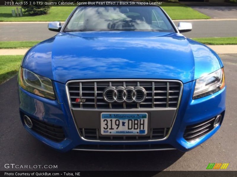 Sprint Blue Pearl Effect / Black Silk Nappa Leather 2010 Audi S5 3.0 TFSI quattro Cabriolet