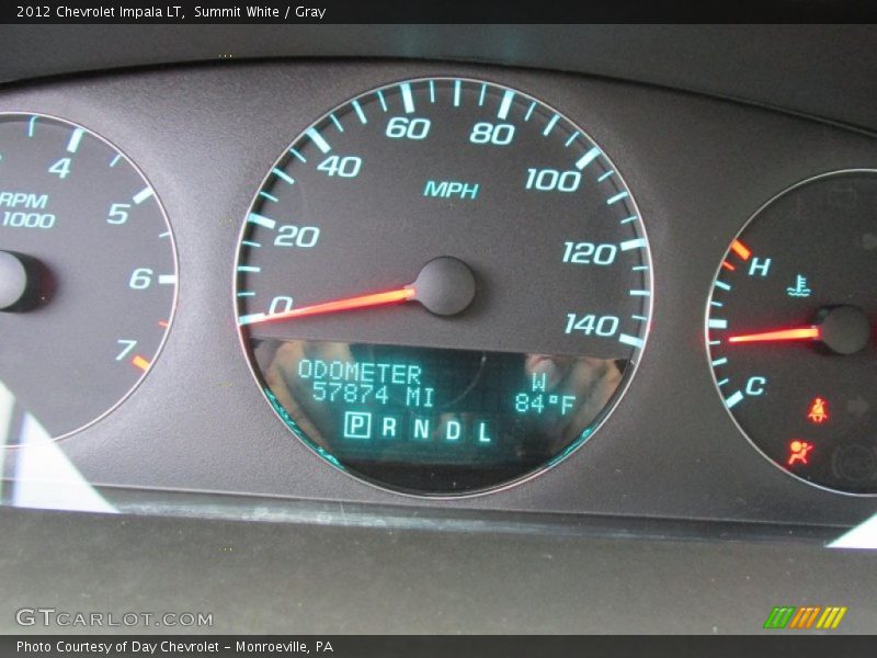 Summit White / Gray 2012 Chevrolet Impala LT