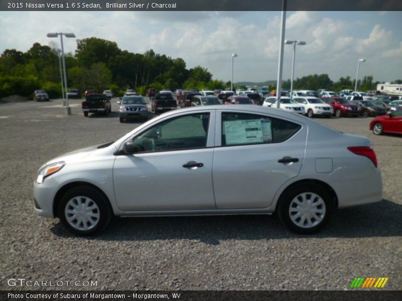 Brilliant Silver / Charcoal 2015 Nissan Versa 1.6 S Sedan
