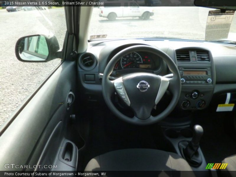 Brilliant Silver / Charcoal 2015 Nissan Versa 1.6 S Sedan