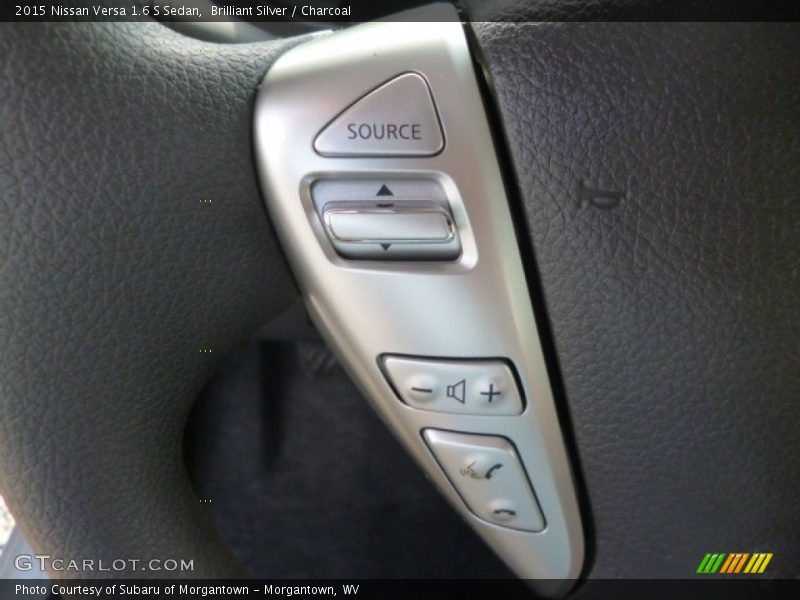 Brilliant Silver / Charcoal 2015 Nissan Versa 1.6 S Sedan