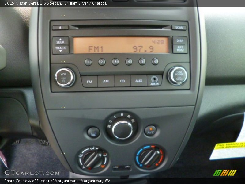 Brilliant Silver / Charcoal 2015 Nissan Versa 1.6 S Sedan