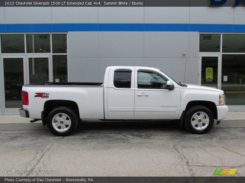 Summit White / Ebony 2013 Chevrolet Silverado 1500 LT Extended Cab 4x4