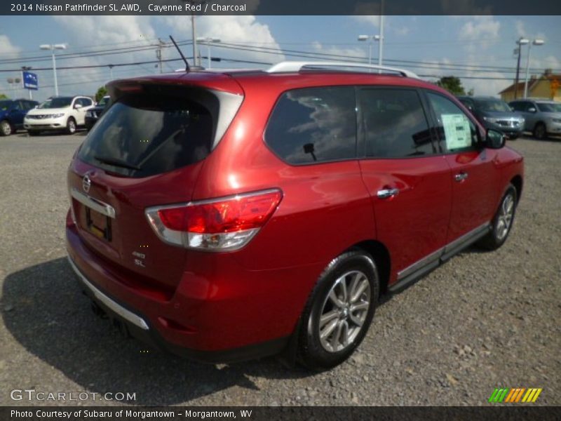 Cayenne Red / Charcoal 2014 Nissan Pathfinder SL AWD