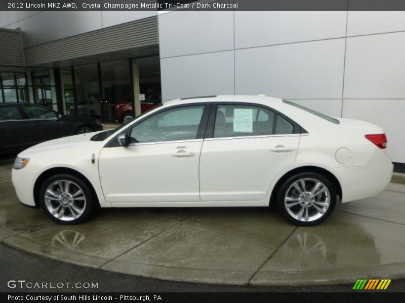 Crystal Champagne Metallic Tri-Coat / Dark Charcoal 2012 Lincoln MKZ AWD