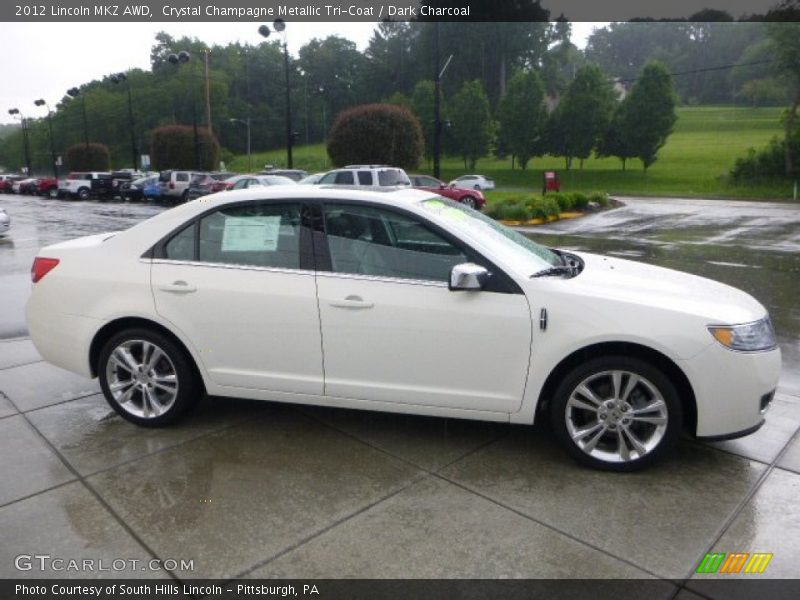 Crystal Champagne Metallic Tri-Coat / Dark Charcoal 2012 Lincoln MKZ AWD