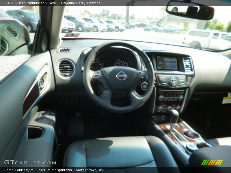Cayenne Red / Charcoal 2014 Nissan Pathfinder SL AWD