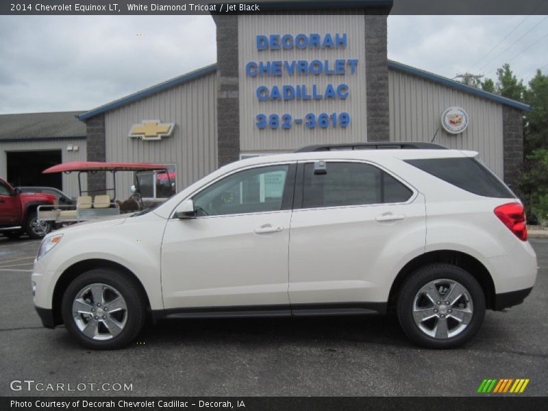 White Diamond Tricoat / Jet Black 2014 Chevrolet Equinox LT