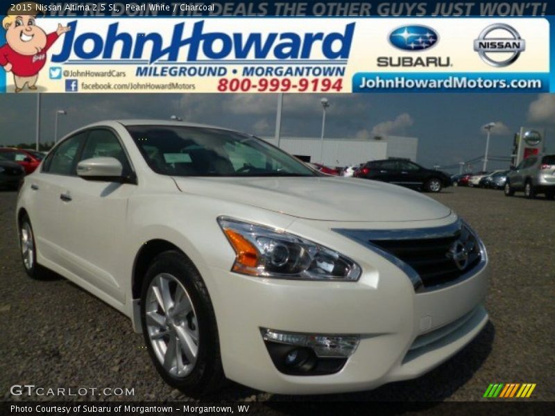Pearl White / Charcoal 2015 Nissan Altima 2.5 SL