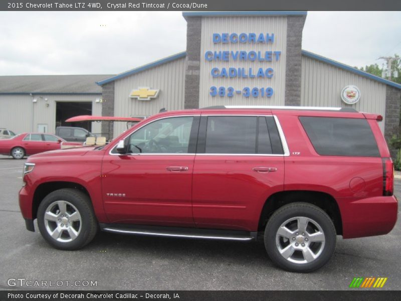 Crystal Red Tintcoat / Cocoa/Dune 2015 Chevrolet Tahoe LTZ 4WD