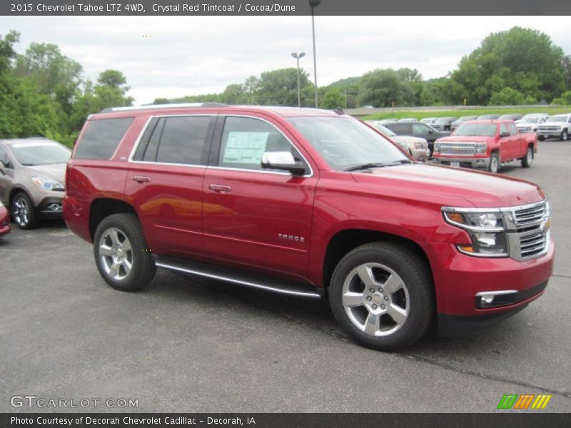 Crystal Red Tintcoat / Cocoa/Dune 2015 Chevrolet Tahoe LTZ 4WD