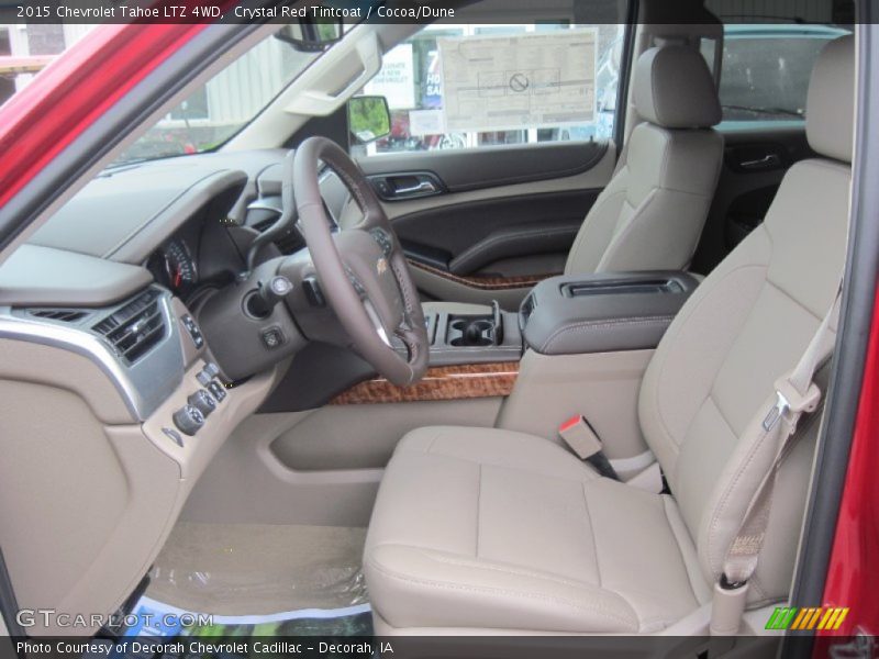 Crystal Red Tintcoat / Cocoa/Dune 2015 Chevrolet Tahoe LTZ 4WD