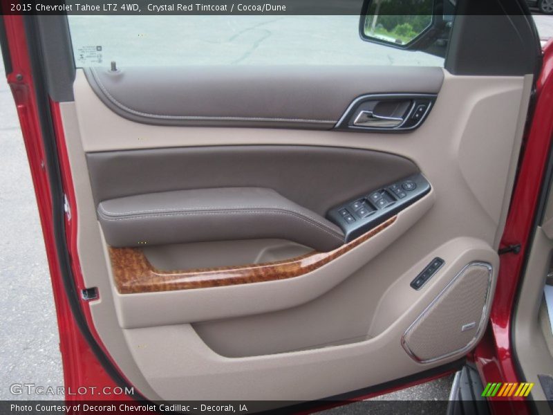 Crystal Red Tintcoat / Cocoa/Dune 2015 Chevrolet Tahoe LTZ 4WD