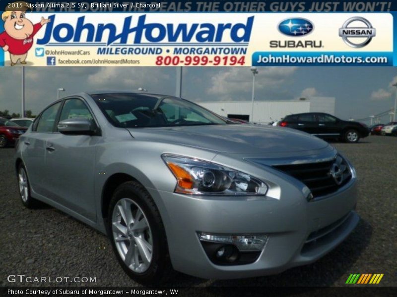 Brilliant Silver / Charcoal 2015 Nissan Altima 2.5 SV
