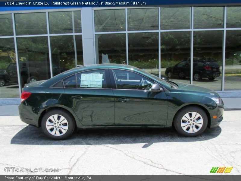 Rainforest Green Metallic / Jet Black/Medium Titanium 2014 Chevrolet Cruze LS
