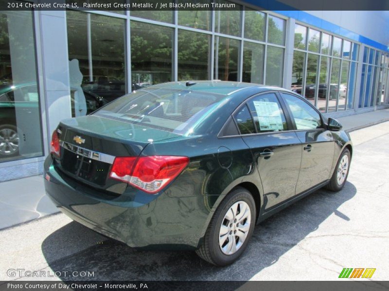Rainforest Green Metallic / Jet Black/Medium Titanium 2014 Chevrolet Cruze LS