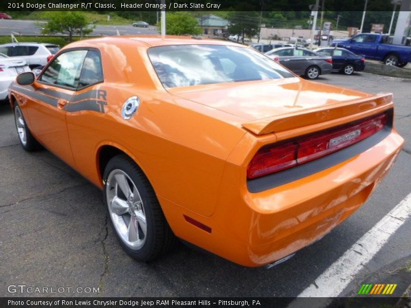 Header Orange / Dark Slate Gray 2014 Dodge Challenger R/T Classic
