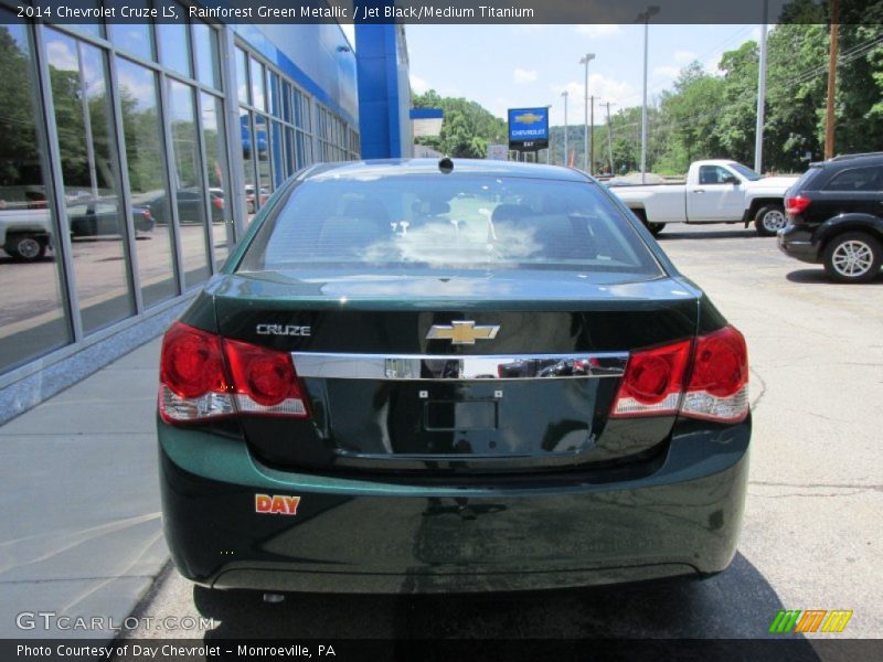 Rainforest Green Metallic / Jet Black/Medium Titanium 2014 Chevrolet Cruze LS