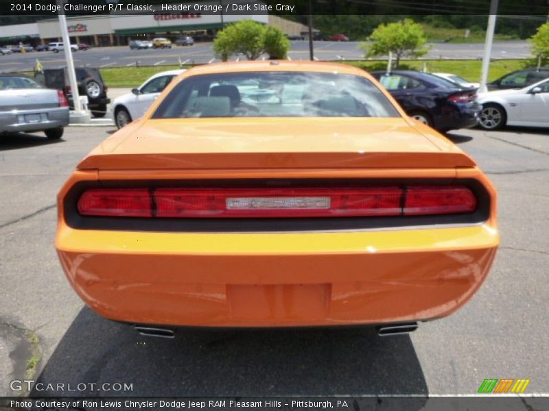 Header Orange / Dark Slate Gray 2014 Dodge Challenger R/T Classic