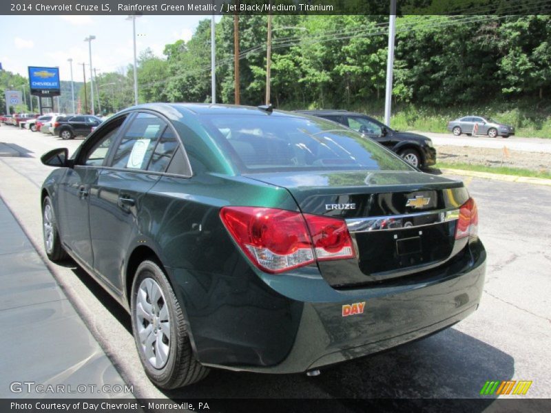Rainforest Green Metallic / Jet Black/Medium Titanium 2014 Chevrolet Cruze LS