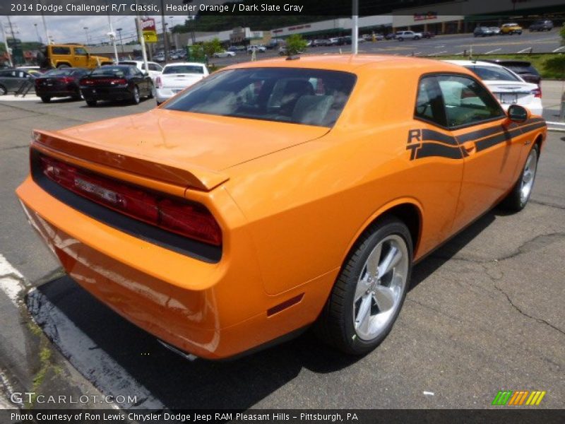 Header Orange / Dark Slate Gray 2014 Dodge Challenger R/T Classic
