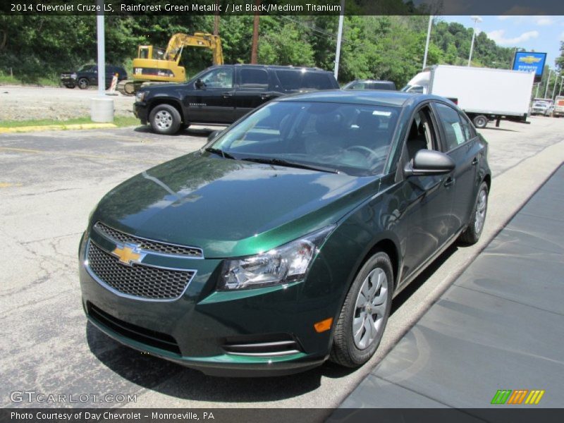 Rainforest Green Metallic / Jet Black/Medium Titanium 2014 Chevrolet Cruze LS