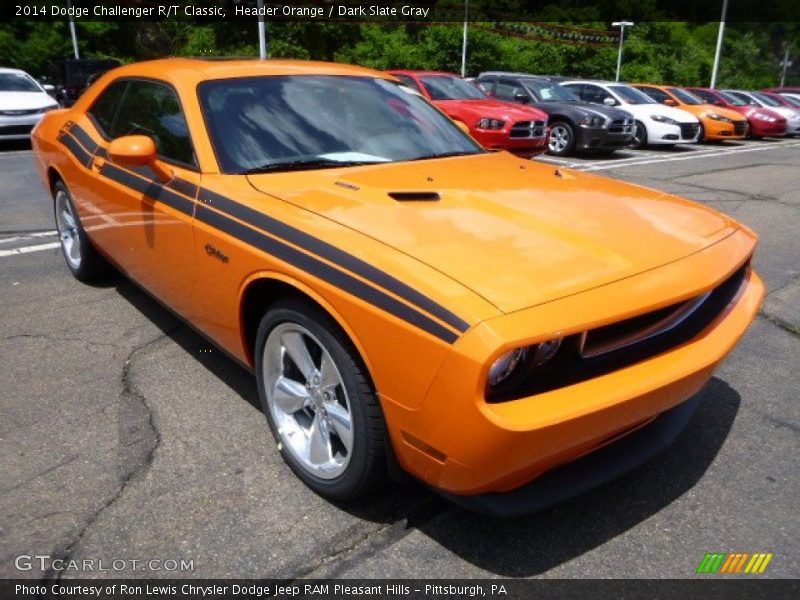 Header Orange / Dark Slate Gray 2014 Dodge Challenger R/T Classic
