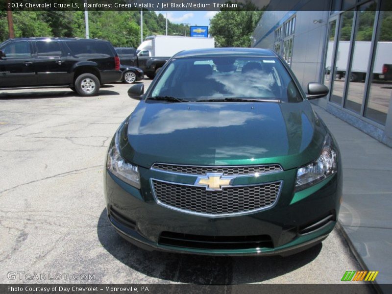 Rainforest Green Metallic / Jet Black/Medium Titanium 2014 Chevrolet Cruze LS