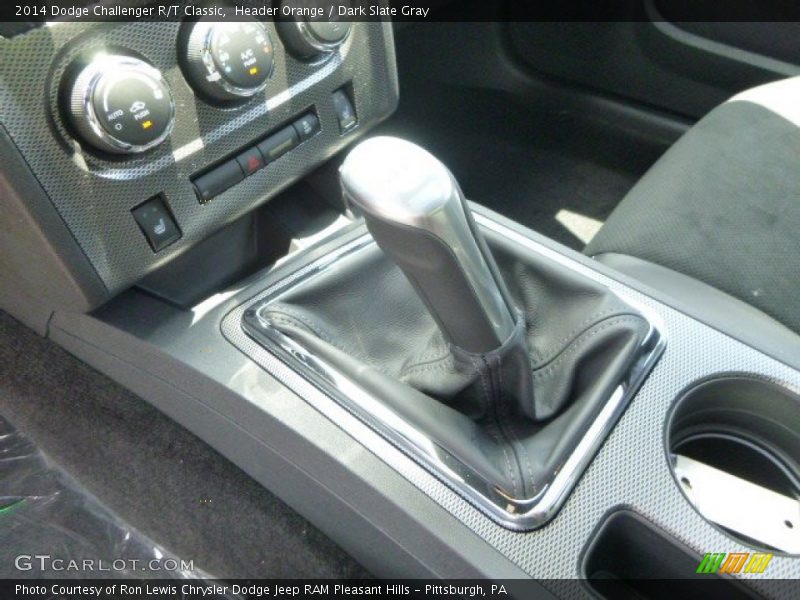 Header Orange / Dark Slate Gray 2014 Dodge Challenger R/T Classic