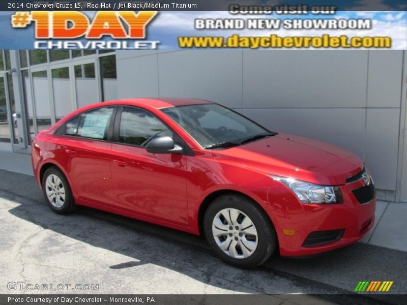 Red Hot / Jet Black/Medium Titanium 2014 Chevrolet Cruze LS