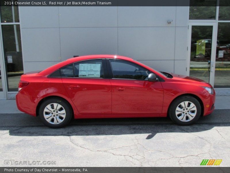Red Hot / Jet Black/Medium Titanium 2014 Chevrolet Cruze LS