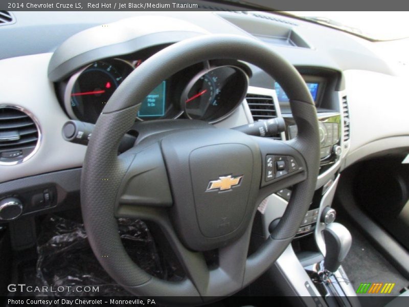 Red Hot / Jet Black/Medium Titanium 2014 Chevrolet Cruze LS