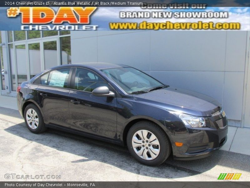 Atlantis Blue Metallic / Jet Black/Medium Titanium 2014 Chevrolet Cruze LS