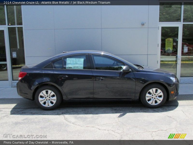 Atlantis Blue Metallic / Jet Black/Medium Titanium 2014 Chevrolet Cruze LS