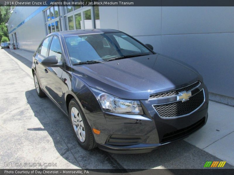 Atlantis Blue Metallic / Jet Black/Medium Titanium 2014 Chevrolet Cruze LS