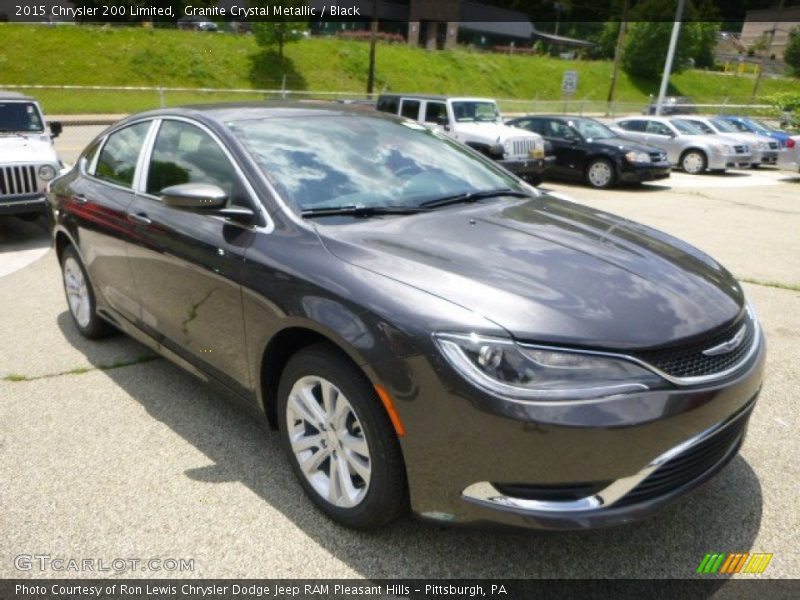 Granite Crystal Metallic / Black 2015 Chrysler 200 Limited