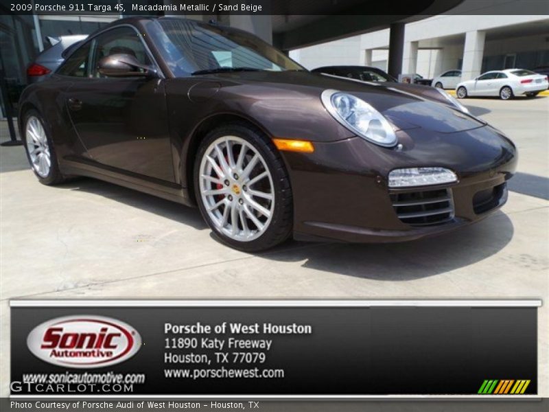 Macadamia Metallic / Sand Beige 2009 Porsche 911 Targa 4S